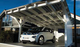 Solarwatt Carport met BMWi3